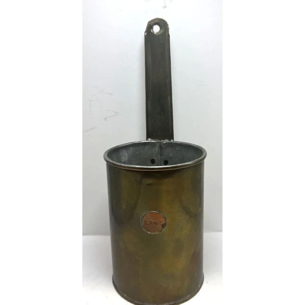 Vintage Copper and Brass Nesting Measuring Stackable Hanging Cups Ladle Quarts